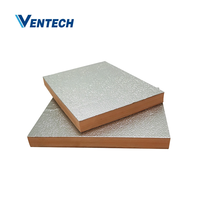 20mm 25mm Phenolic Foam Metal Pre Insulated Ducting Panel Air Duct